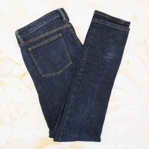 Tory Burch Denim Regular Fit Super Skinny Designer Dark Wash Jeans Five Pocket